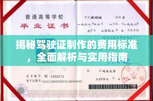 深州揭秘驾驶证制作的费用标准，全面解析与实用指南