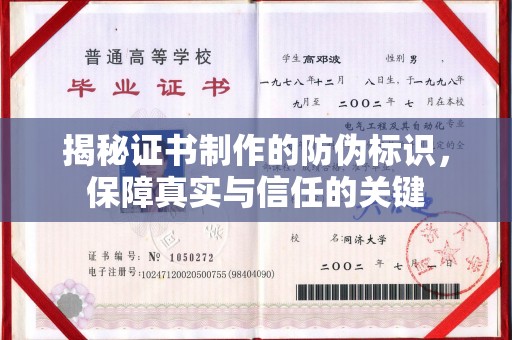 深州揭秘证书制作的防伪标识，保障真实与信任的关键
