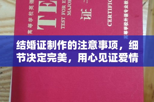深州结婚证制作的注意事项，细节决定完美，用心见证爱情