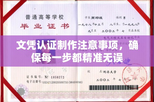 深州文凭认证制作注意事项，确保每一步都精准无误